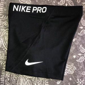 Black Nike Pro compression shorts